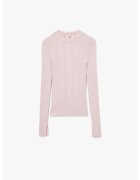 KOTON Pulover uni slim fit tricotat - Roz deschis