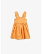 KOTON Rochie babydoll cu volane - Portocaliu