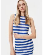 KOTON Rochie cu dungi si slit lateral - Alb/Albastru