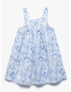 KOTON Rochie lejera cu bretele si model floral - Alb/Albastru deschis