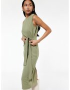 KOTON Rochie midi cu cordon lateral - Verde fistic