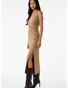 KOTON Rochie midi cu slit lateral - Maro taupe