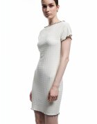 KOTON Rochie mini cu terminatii contrastante - Alb fildes