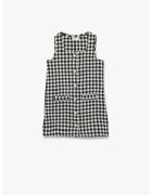KOTON Rochie tricotata cu nasturi si model houndstooth - Alb/Negru