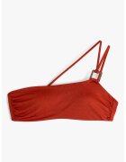 KOTON Sutien bralette de baie cu decolteu pe un umar - Rosu inchis