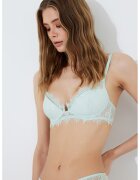 KOTON Sutien cu sustinere metalica si franjuri - Verde pal