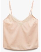 KOTON Top crop cu garnituri din dantela - Bej