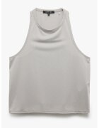 KOTON Top crop cu model uni - Gri deschis