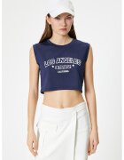 KOTON Top crop cu text