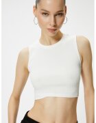 KOTON Top crop din amestec de bumbac - Alb
