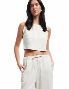 KOTON Top crop din amestec de in - Bej deschis