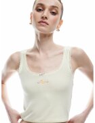 KOTON Top crop din amestec de modal cu decolteu rotund - Galben pal