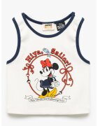 KOTON Top cu Minnie Mouse si aspect texturat - Rosu/Alb/Bleumarin