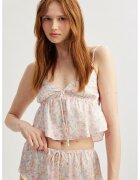 KOTON Top de pijama cu model floral - Verde/Roz