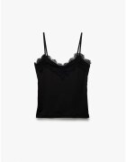 KOTON Top din bumbac - Negru