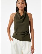 KOTON Top halter uni - Kaki inchis