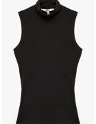 KOTON Top slim fit din amestec de lyocell si lana cu guler - Maro inchis