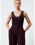 KOTON Top slim-fit - Maro inchis