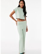 KOTON Tricou crop cu model uni - Verde pal