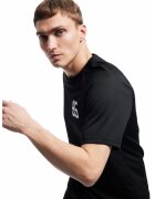 KOTON Tricou cu decolteu la baza gatului si imprimeu pe spate - Alb/Negru