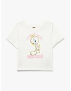 KOTON Tricou cu imprimeu desene animate - Roz pastel/Galben sofran/Alb murdar