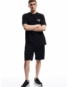 KOTON Tricou cu imprimeu pe spate si decolteu la baza gatului - Alb/Negru