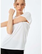 KOTON Tricou cu imprimeu text - Alb