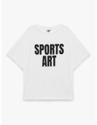 KOTON Tricou cu imprimeu text - Negru/Alb optic