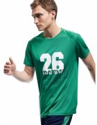 KOTON Tricou cu text si maneci raglan - Alb/Verde inchis