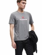 KOTON Tricou din amestec de bumbac cu imprimeu text - Gri inchis