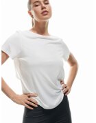 KOTON Tricou din amestec de modal cu decupaj pe partea din spate - Alb