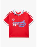 KOTON Tricou polo cu imprimeu - Rosu/Alb