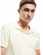 KOTON Tricou polo de bumbac cu striatii - Galben pai
