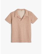 KOTON Tricou polo din amestec de bumbac - Rosu stins