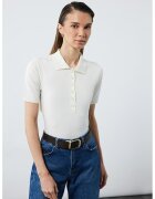 KOTON Tricou polo slim-fit cu model uni - Alb optic