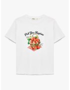 KOTON Tricou regular-fit - Alb/Coral