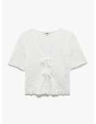 KOTON Tricou regular fit cu decolteu in V - Alb