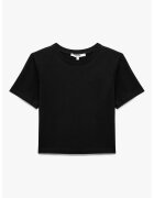 KOTON Tricou slim fit cu decolteu la baza gatului - Negru