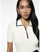 KOTON Tricou slim fit cu striatii - Negru/Alb murdar