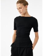 KOTON Tricou slim-fit uni - Negru