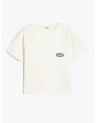 KOTON Tricou supradimensionat din bumbac - Alb murdar