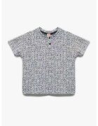 KOTON Tricou tricotat cu decolteu henley - Gri melange