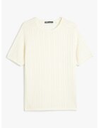 KOTON Tricou tricotat fin - Crem