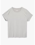 KOTON Tricou uni cu croiala lejera - Gri deschis