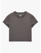 KOTON Tricou uni cu decolteu la baza gatului - Gri inchis