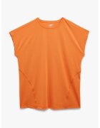 KOTON Tricou uni cu decolteu rotund - Portocaliu mandarina