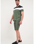 KVL by KENVELO Bermude chino cu model uni - Verde feriga