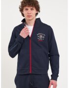 KVL by KENVELO Bluza de trening cu fermoar si logo - Rosu/Bleumarin