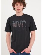 KVL by KENVELO Tricou de bumbac cu imprimeu text - Gri antracit