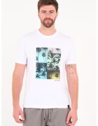KVL by KENVELO Tricou de bumbac cu imprimeu tropical - Alb